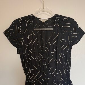 Whistles Black and White Patterned Jumpsuit